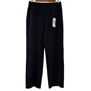 NWT FireSwan Womens Black Wide Leg High Waisted Yoga Pants Pockets Size M
